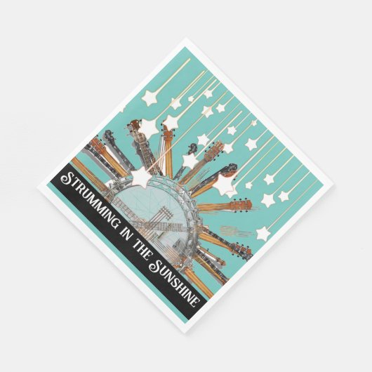 GUITAR STRINGS IN DER SONNE SERVIETTE (Ecke)