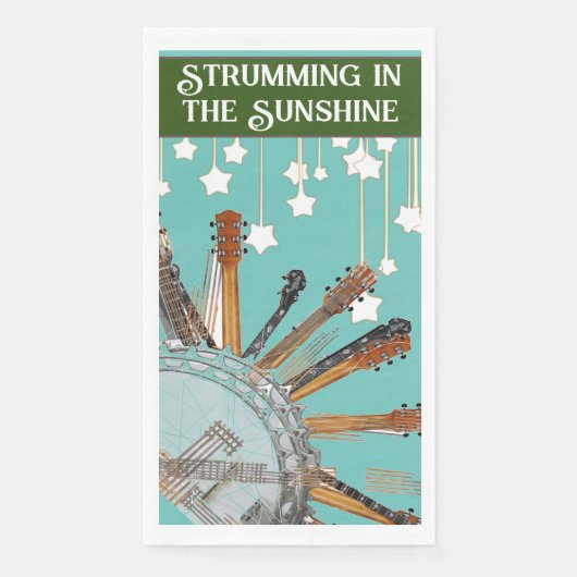 GUITAR STRINGS IN DER SONNE SERVIETTE (Vorderseite)