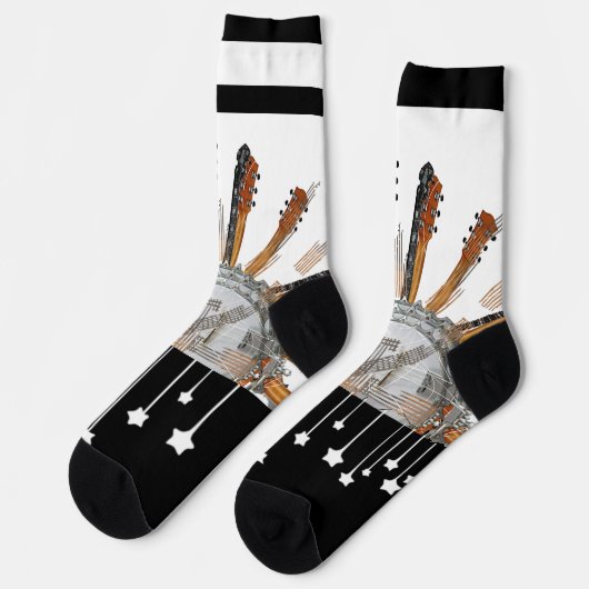 GUITAR STRINGS IN DER SONNE SOCKEN (Linkes Detail)