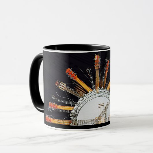 GUITAR STRINGS IN DER SONNE TASSE (Vorderseite Links)