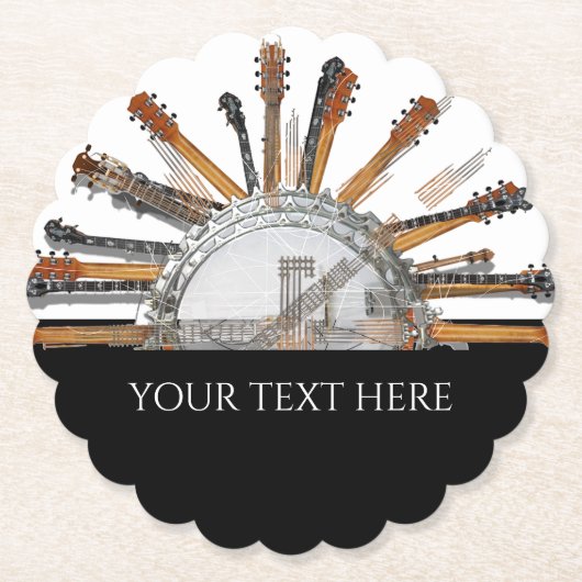 GUITAR STRINGS IN DER SONNE UNTERSETZER (Vorderseite)