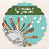 GUITAR STRINGS IN DER SONNE UNTERSETZER (Vorderseite)