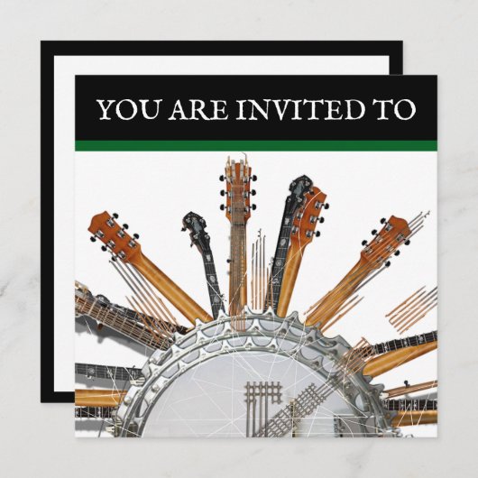 GUITAR STRINGS IN THE SUN EINLADUNG (Vorne/Hinten)