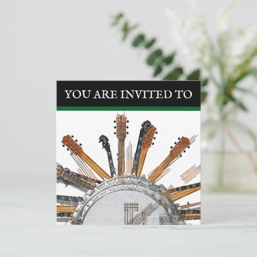 GUITAR STRINGS IN THE SUN EINLADUNG (Stehend Vorderseite)