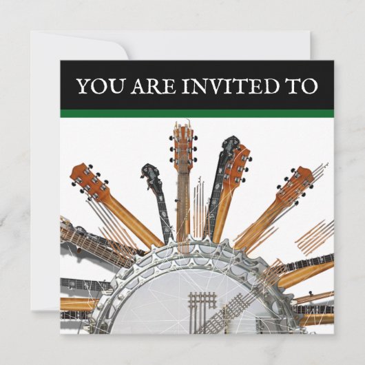 GUITAR STRINGS IN THE SUN EINLADUNG (Vorderseite)