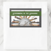 GUITAR STRINGS IN THE SUN RECHTECKIGER AUFKLEBER (Tasche)