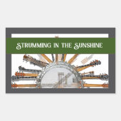 GUITAR STRINGS IN THE SUN RECHTECKIGER AUFKLEBER (Vorderseite)