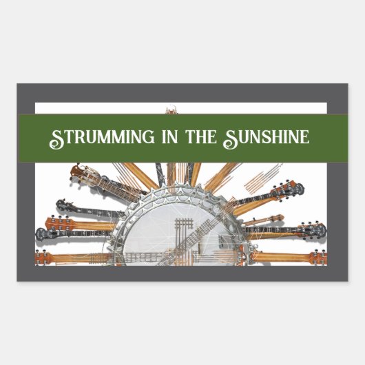 GUITAR STRINGS IN THE SUN RECHTECKIGER AUFKLEBER (Vorderseite)