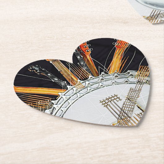 GUITAR STRINIERT DIE SONNE UNTERSETZER (angewinkelt)