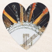 GUITAR STRINIERT DIE SONNE UNTERSETZER (Vorderseite)