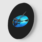 Guitar Sunset Sky Treatments Lugano Highlights Große Wanduhr (Winkel)