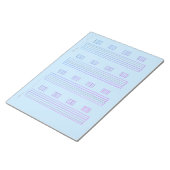 Guitar Tab Paper – Printable Tablature Template Notizblock (angewinkelt)