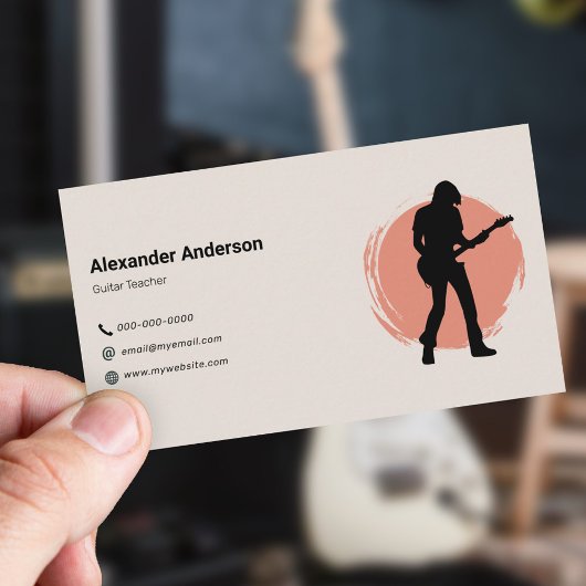 Guitar Teacher Business Card Visitenkarte