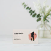 Guitar Teacher Business Card Visitenkarte (Stehend Vorderseite)