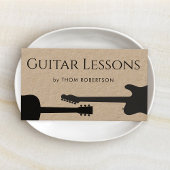 Guitar Teacher Kraft Business Card Visitenkarte