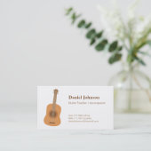 Guitar Teacher Musical Business Cards Visitenkarte (Stehend Vorderseite)