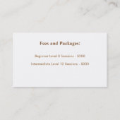 Guitar Teacher Musical Business Cards Visitenkarte (Rückseite)