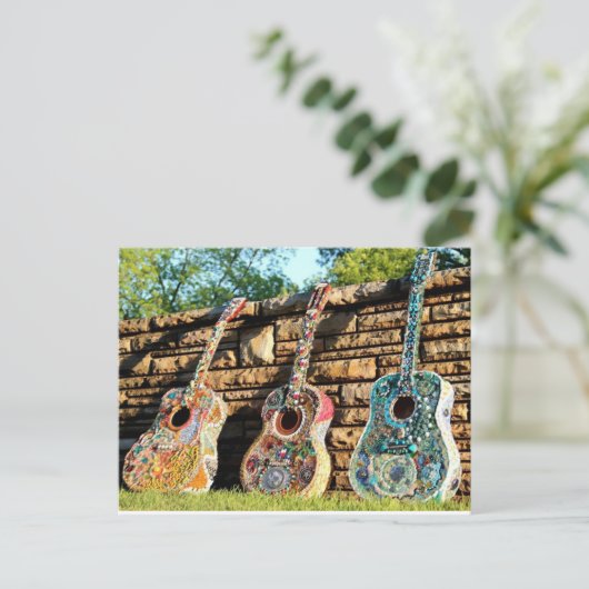 Guitar Tri-Fecta Postkarte (Stehend Vorderseite)