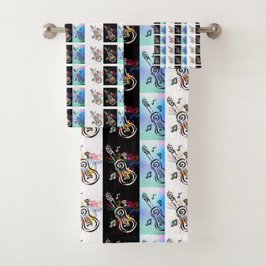 "Guitar Trilogy" Badezimmer Handtuchhandtuch Set, Badhandtuch Set (Insitu)