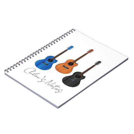 Guitar Trio Spiral Foto Notebook Notizblock (Linke Seite)