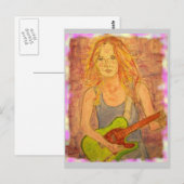 Guitar Twang Girl Postkarte (Vorne/Hinten)