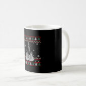 Guitar Ugly Christmas Pajama Funny Music Lover Kaffeetasse (VorderseiteRechts)