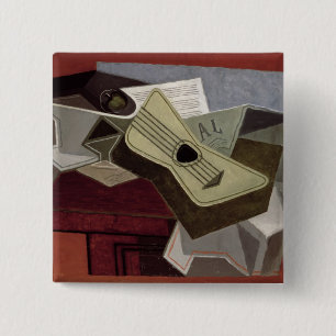 Guitar und Newspaper, 1925 Button