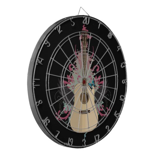 Guitar Vibes Dartscheibe (Vorderseite Links)