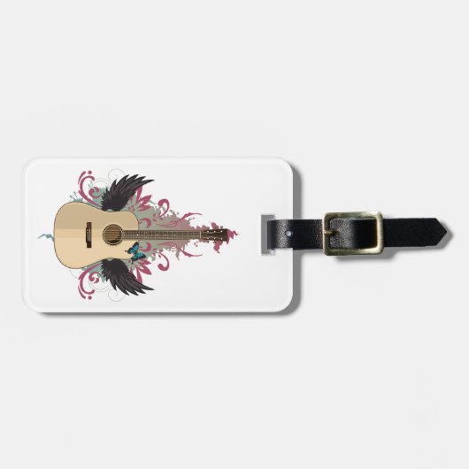 Guitar Vibes Gepäckanhänger (Vorderseite horizontal)