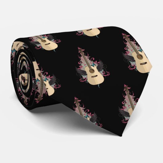 Guitar Vibes Krawatte (Gerollt)