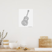GUITAR von NICHOLAS_COPYRIGHT_MINIFACES Poster (Küche)