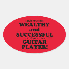 Guitar Wealthy & Successessous Oval Sticker