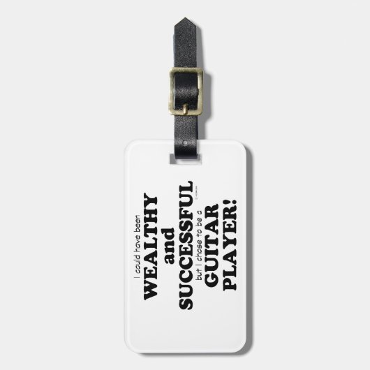 Guitar Wealthy & Successy Gepäckanhänger (Vorderseite vertikal)