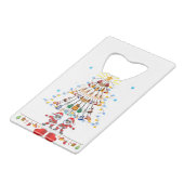 Guitar Weihnachtsbaum Funny Music Lieben Geldbeutel Flaschenöffner (Rückseite Schrägansicht)