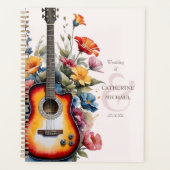 Guitar Wildflower Ampersand Musical Wedding  Planer (Vorderseite)