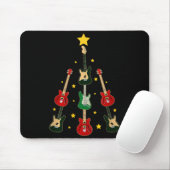 Guitar Xmas Tree Musical Guitar Lovers Guitarist C Mousepad (Mit Mouse)