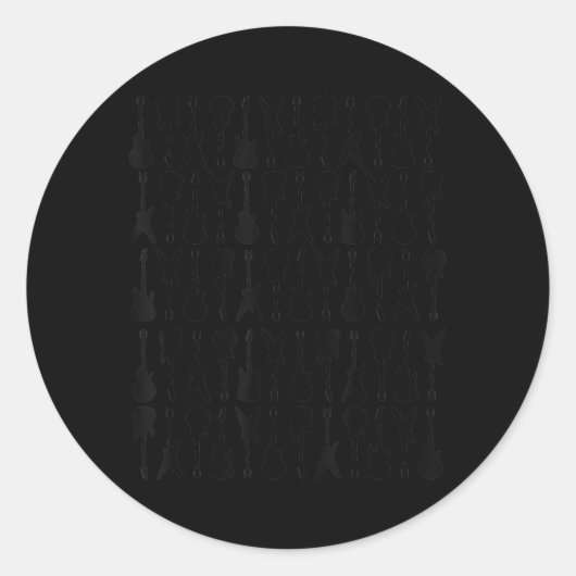 Guitaraholic Guitar design for Guitar Player Runder Aufkleber (Vorderseite)