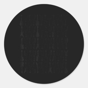 Guitaraholic Guitar design for Guitar Player Runder Aufkleber