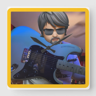 Guitarbizon  quadratische wanduhr