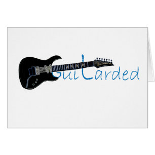 Guitarded schwarze E-Gitarre