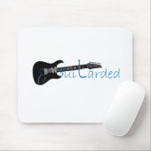 Guitarded schwarze E-Gitarre Mousepad (Mit Mouse)