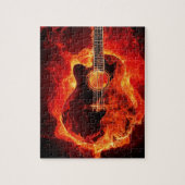 Guitare en feu puzzle (Vertikal)