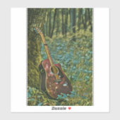 Guitarist birthday gift aufkleber (Blatt)