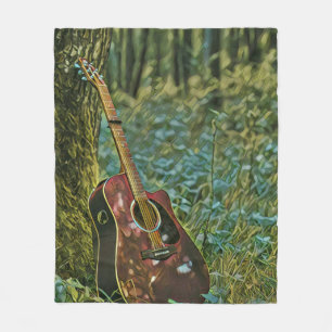 Guitarist birthday gift fleecedecke