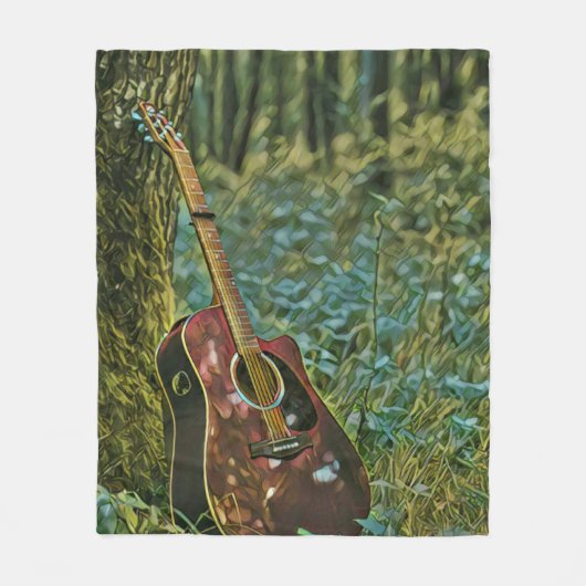 Guitarist birthday gift fleecedecke (Vorderseite)