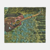 Guitarist birthday gift fleecedecke (Vorderseite (Horizontal))