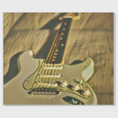 Guitarist birthday gift geschenkpapier (Flach)