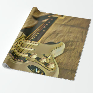 Guitarist birthday gift geschenkpapier