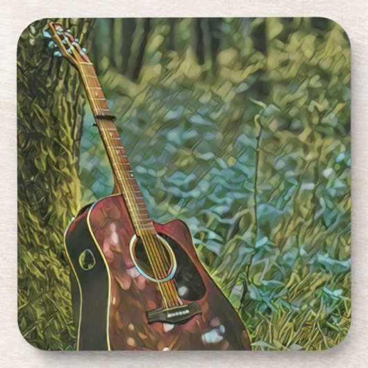 Guitarist birthday gift getränkeuntersetzer (Vorderseite)