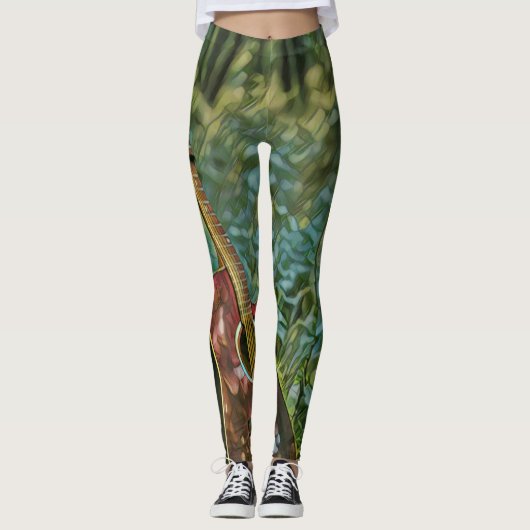 Guitarist birthday gift leggings (Vorderseite)